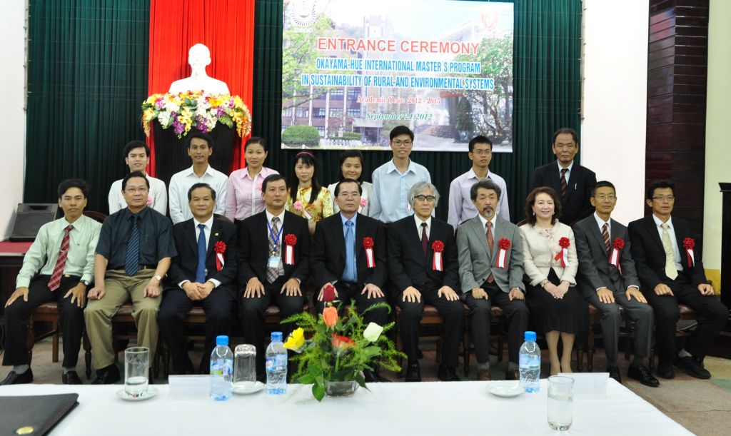 Entrance Ceremony for the sixth cohort of Okayama-Hue international Master’s Program
